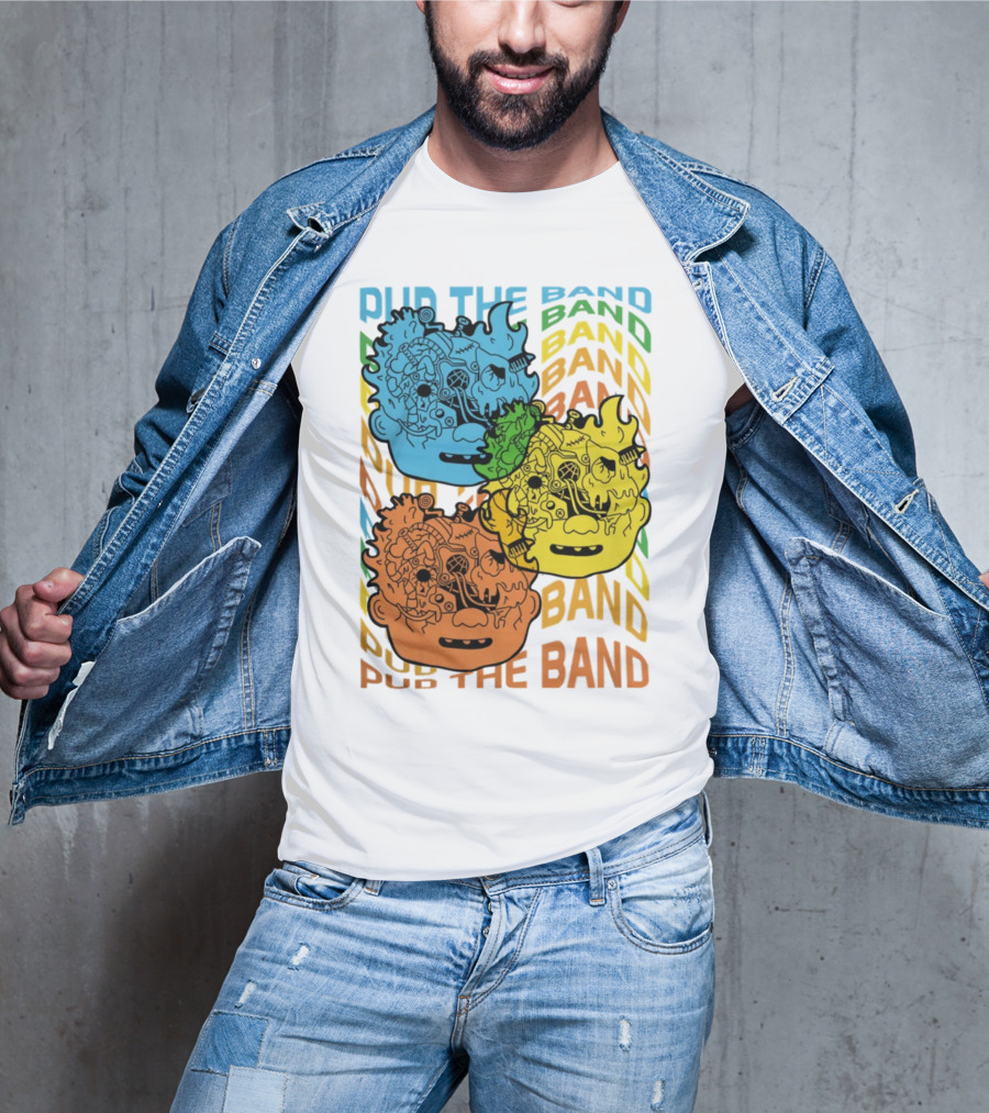 Pup The Band Headburster Technicolor Art Face Trio T-Shirt