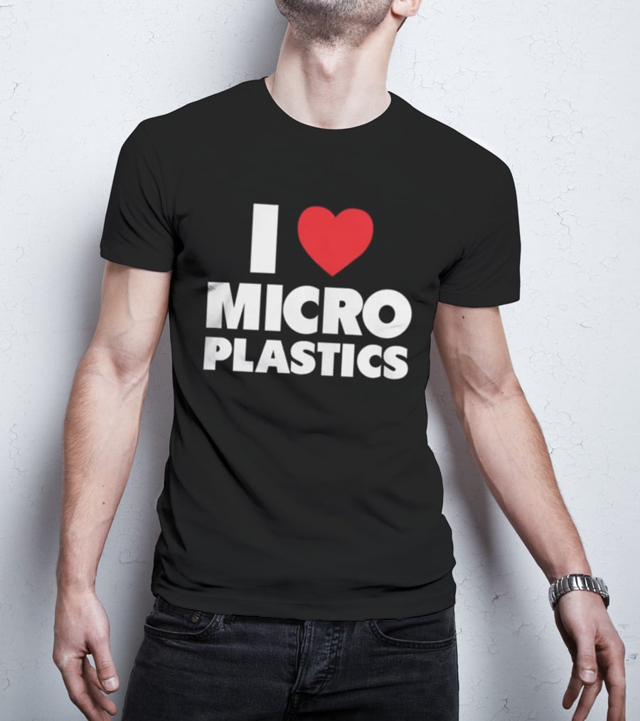 Shitheadsteve I Heart Microplastics Black T-Shirt