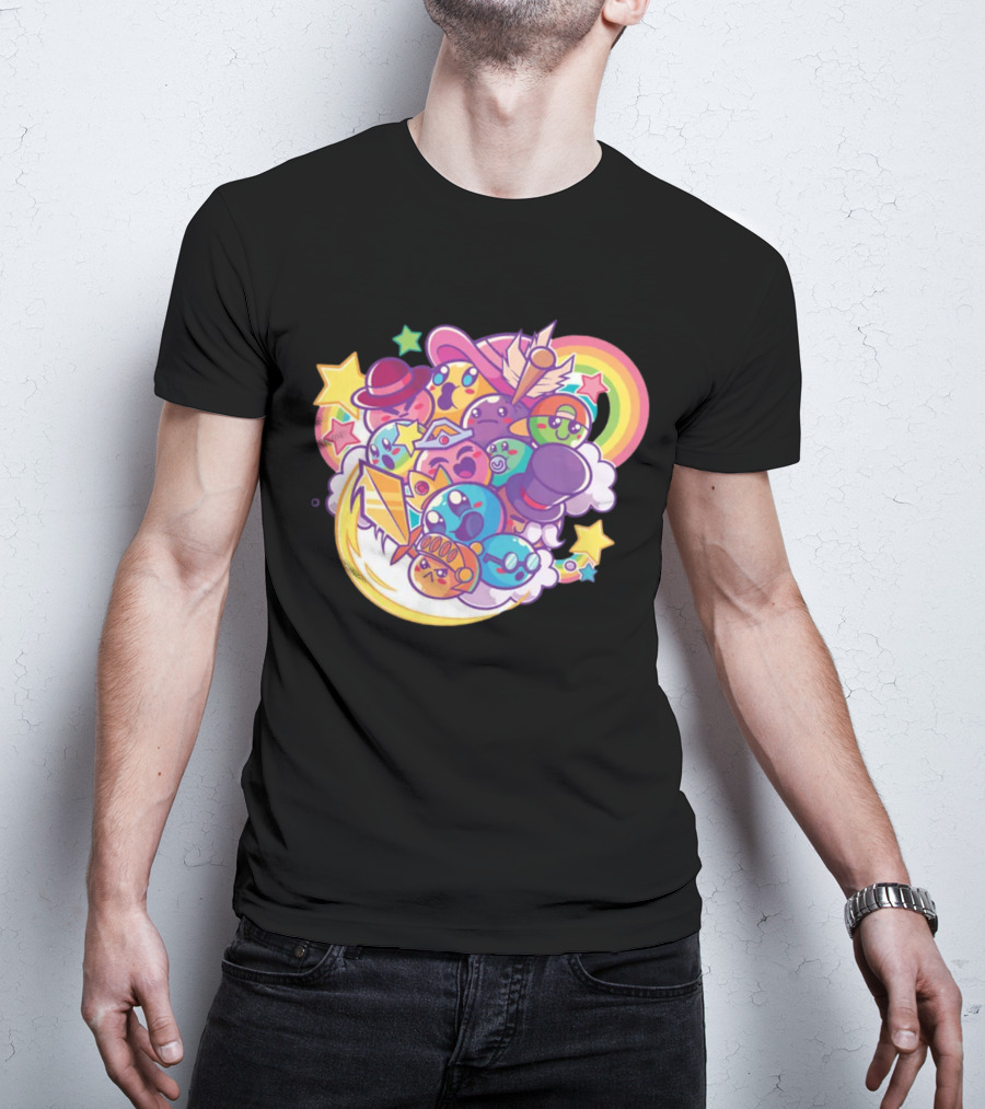 Terraria Merch Town Slime Rainbow Star Hat Collection T-Shirt