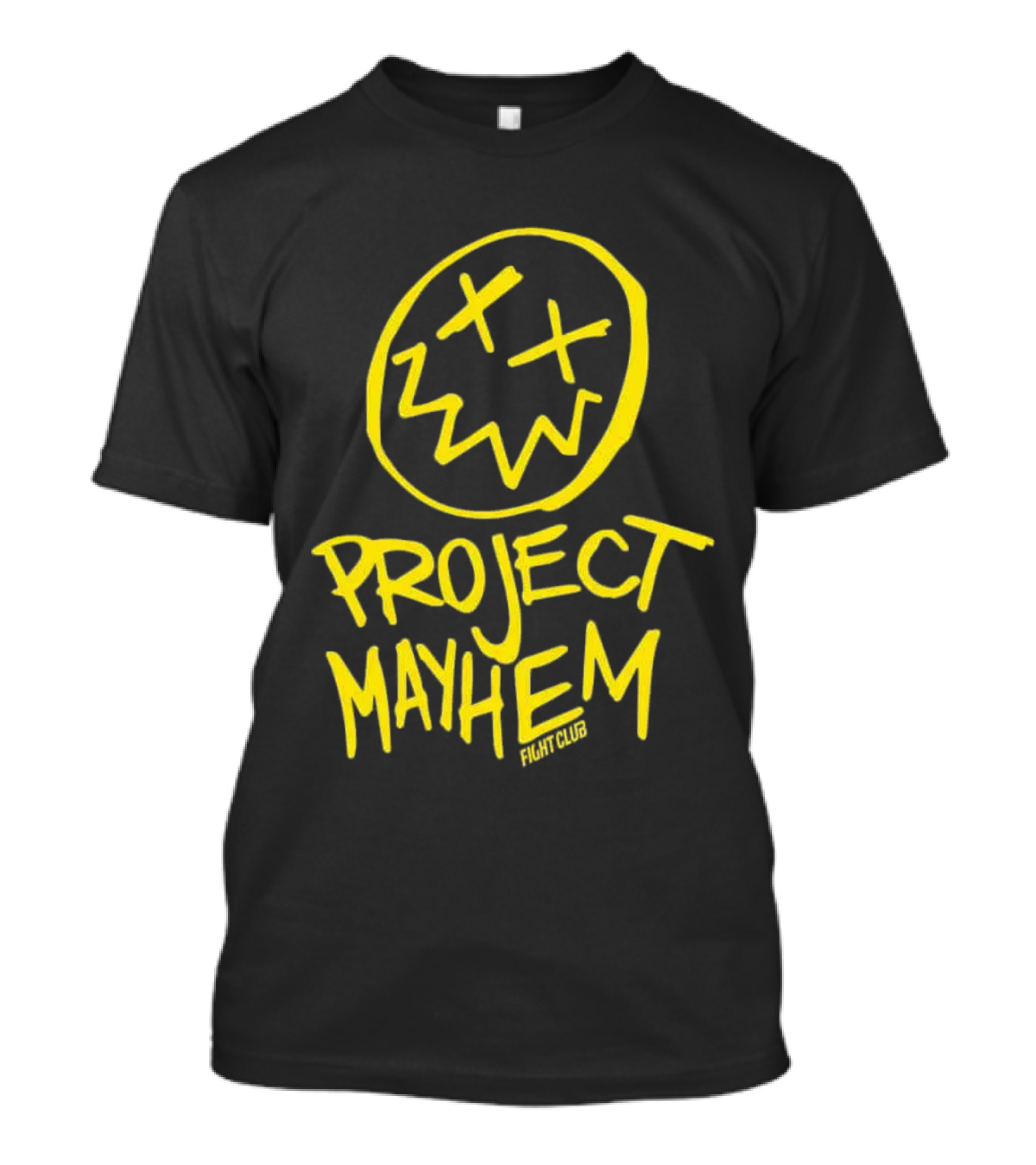 Fight Club Project Mayhem Men's Yellow Face Icon X Eyes T-Shirt