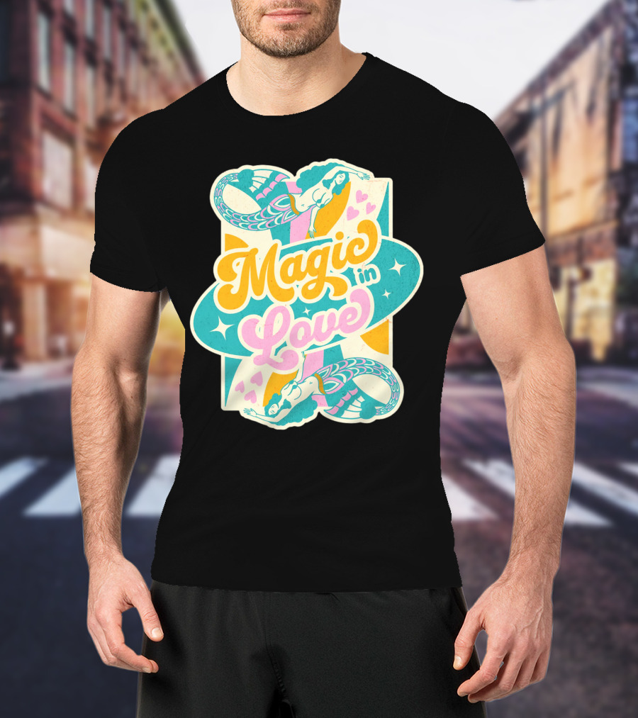 Magic In Love Mermaid Retro Vibe T-Shirt