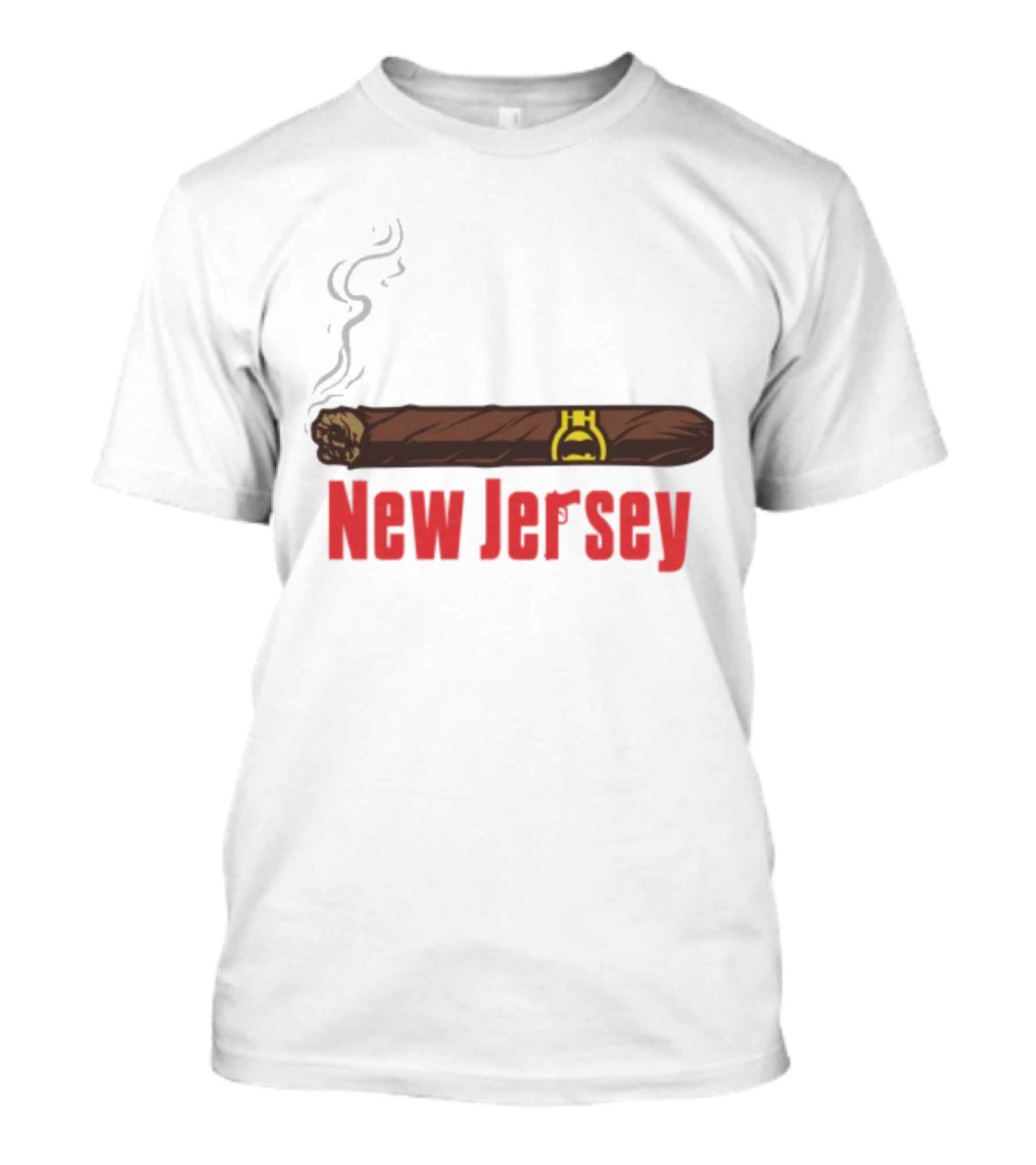 New Jersey Smoking Cigar Emblem T-Shirt