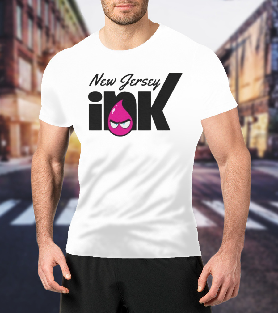 New Jersey Ink Angry Pink Droplet T-Shirt