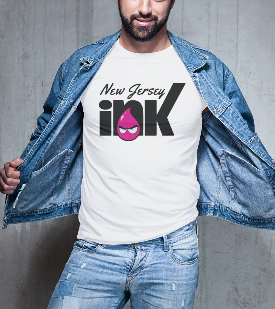New Jersey Ink Angry Pink Droplet T-Shirt
