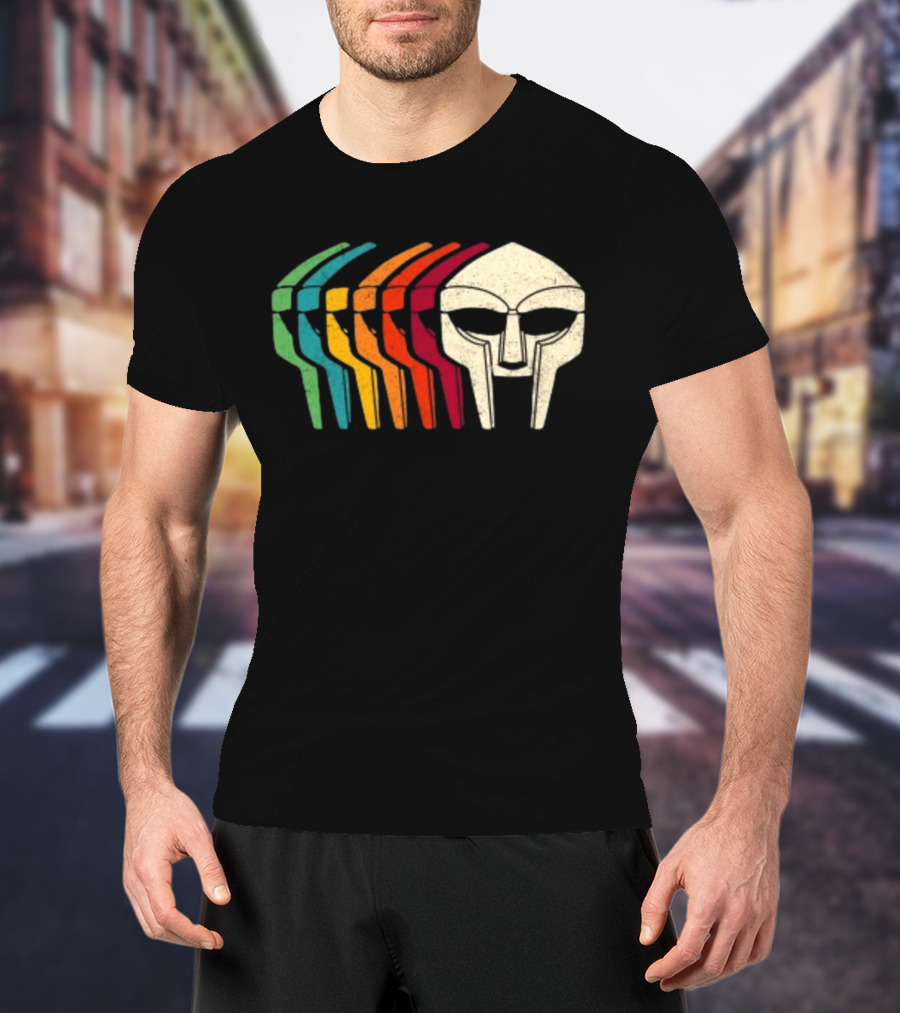 Retro Multicolor MF Doom Mask T-Shirt