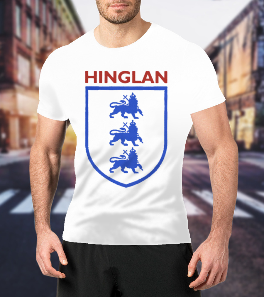 Hinglan Three Blue Lions Crest T-Shirt
