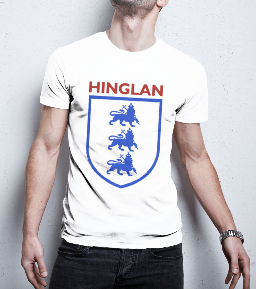 Hinglan Three Blue Lions Crest T-Shirt