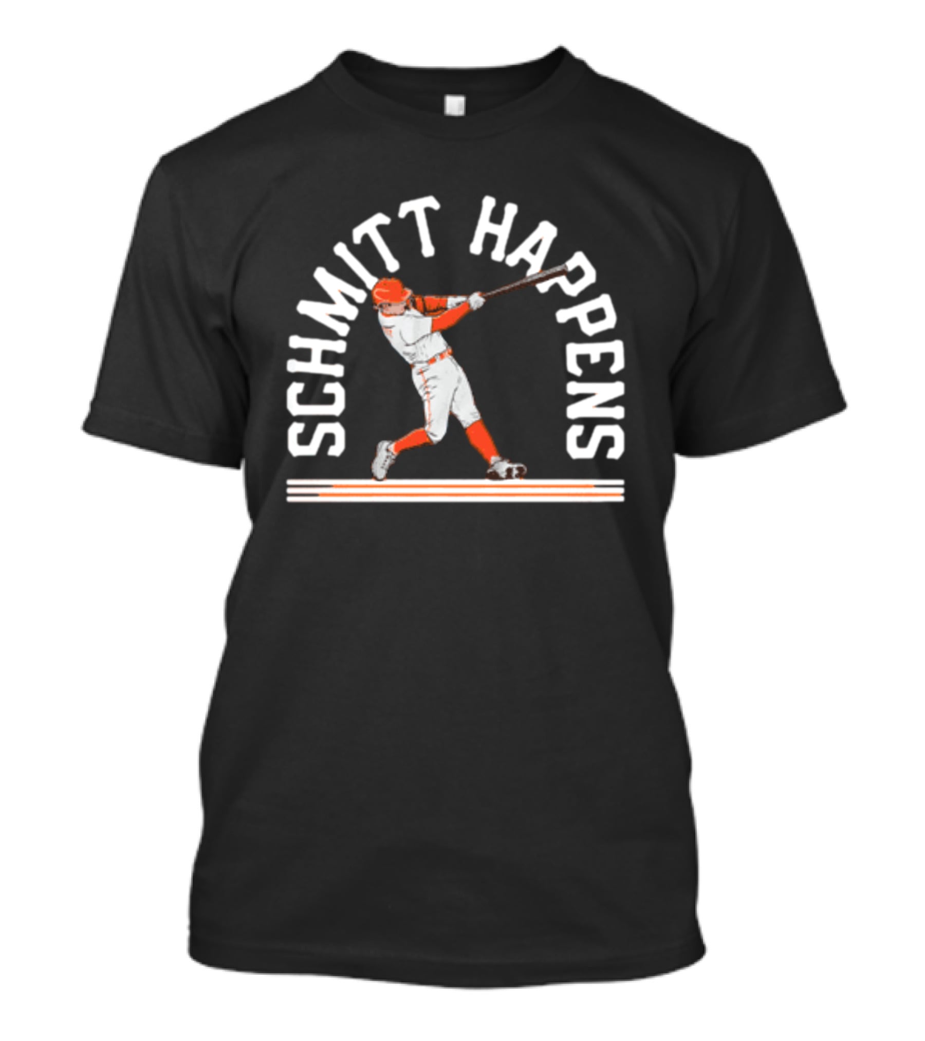 Schmitt Happens Baseball Player Swinging Bat T-Shirt