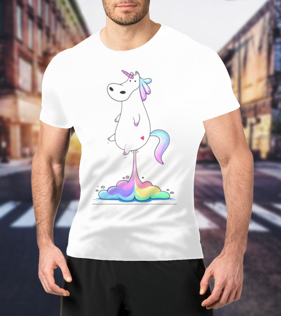 Unicorn Fart Rainbow Clouds Magic T-Shirt