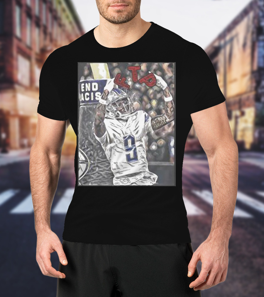 Detroit 313 Store Jameson Williams Football FTP V9 T-Shirt