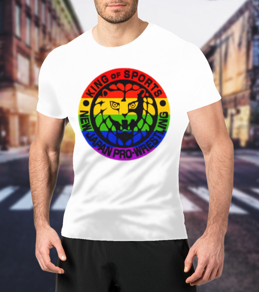 King Of Sports New Japan Pro-Wrestling Rainbow Lion T-Shirt
