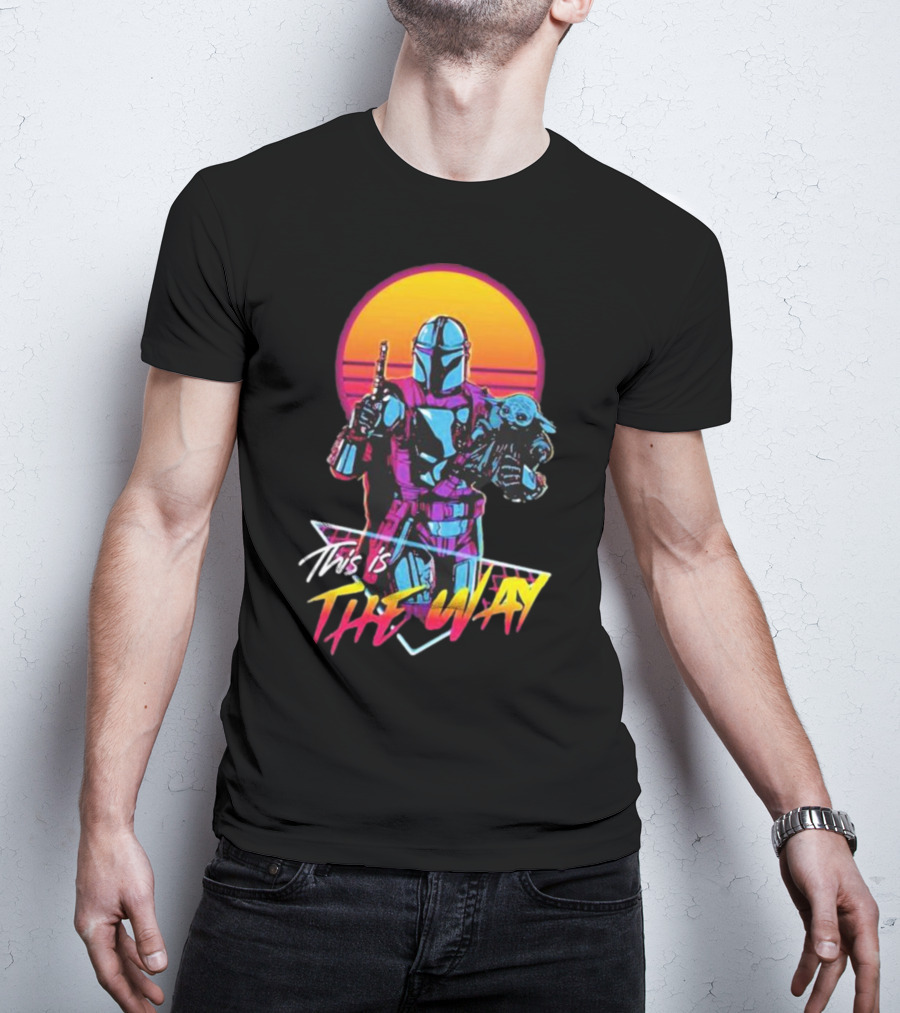 This Is The Way Star Wars The Mandalorian Vintage Retro Sunset T-Shirt