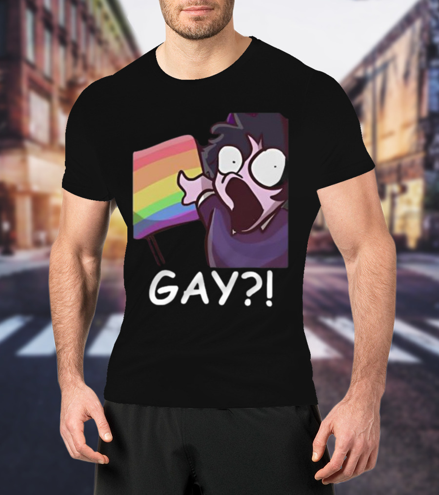 Jellybean Gay? Rainbow Flag Shocked Reaction T-Shirt