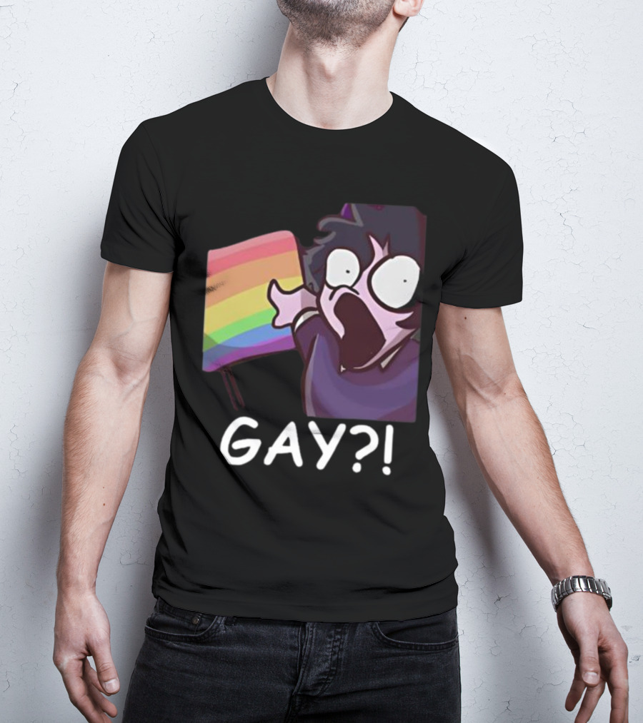 Jellybean Gay? Rainbow Flag Shocked Reaction T-Shirt