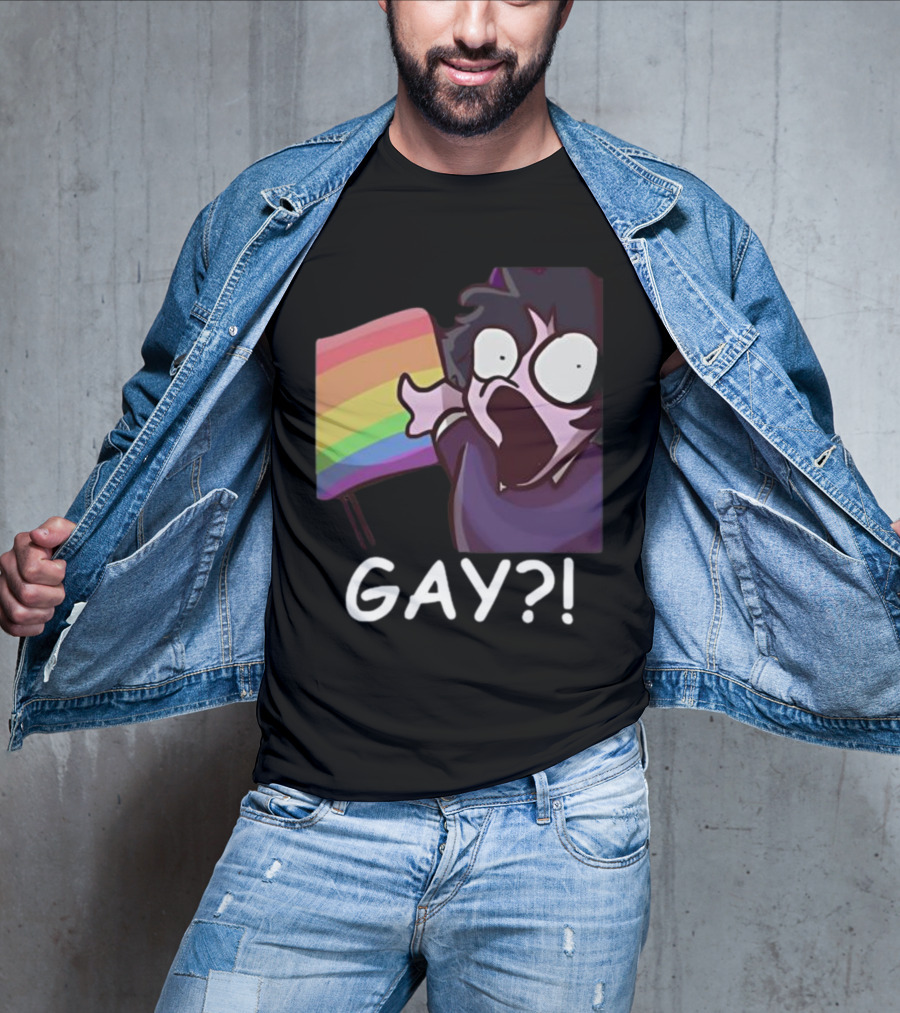 Jellybean Gay? Rainbow Flag Shocked Reaction T-Shirt