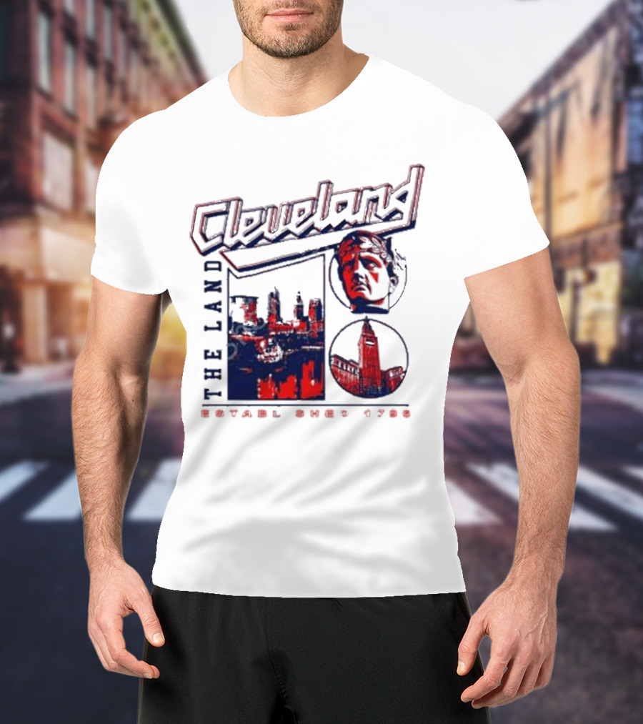 Cleveland The Land Established 1796 Skyline And Monument T-Shirt
