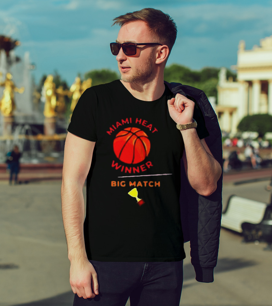 Miami Heat Winner Big Match Basketball Trophy T-Shirt