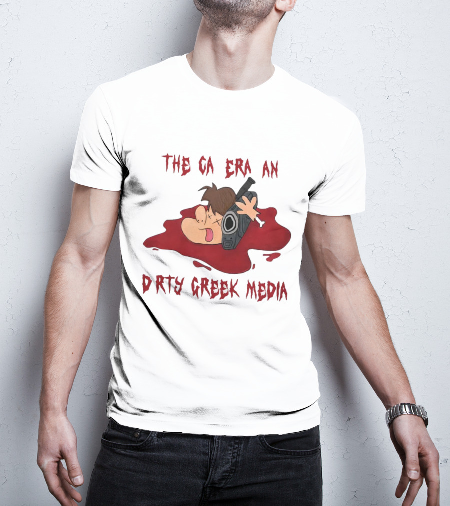 Dirty Creek Media The Cameraman Cartoon Blood Pool T-Shirt