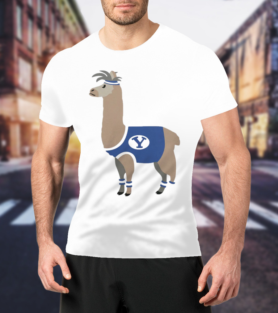 Oval Y Llama BYU Brigham Supply Company Sports T-Shirt
