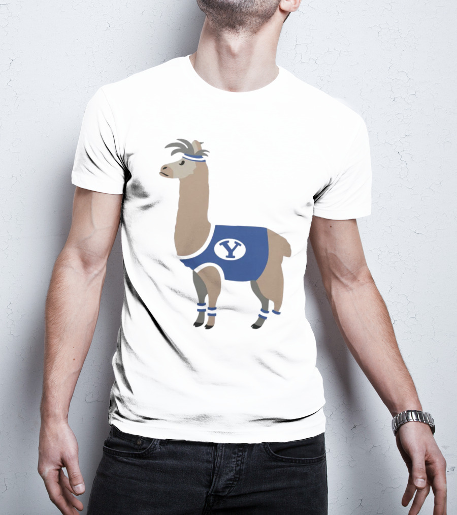 Oval Y Llama BYU Brigham Supply Company Sports T-Shirt