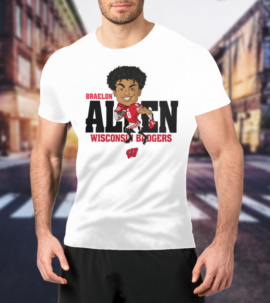 Braelon Allen Wisconsin Badgers Red Uniform T-Shirt