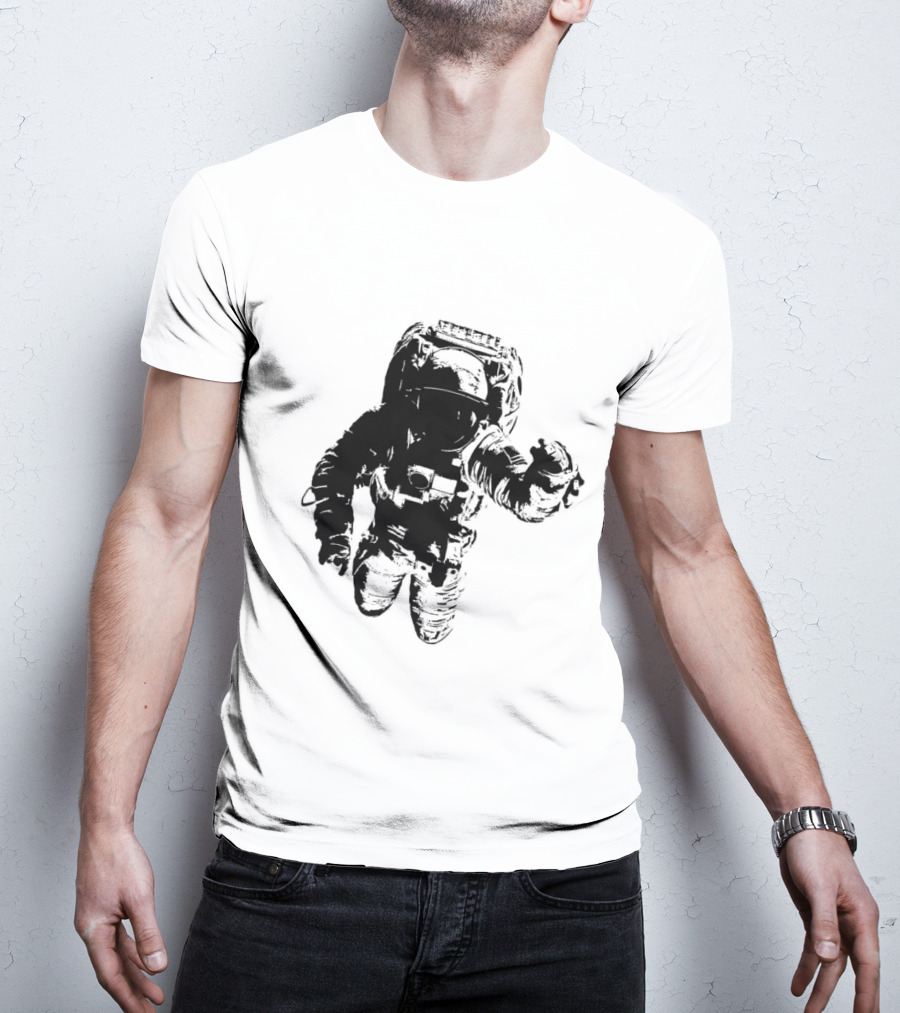Astronomer Floating Astronaut Black T-Shirt