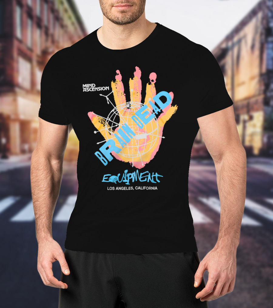 Brain Dead Equipment Mind Ascension Hand Los Angeles California T-Shirt