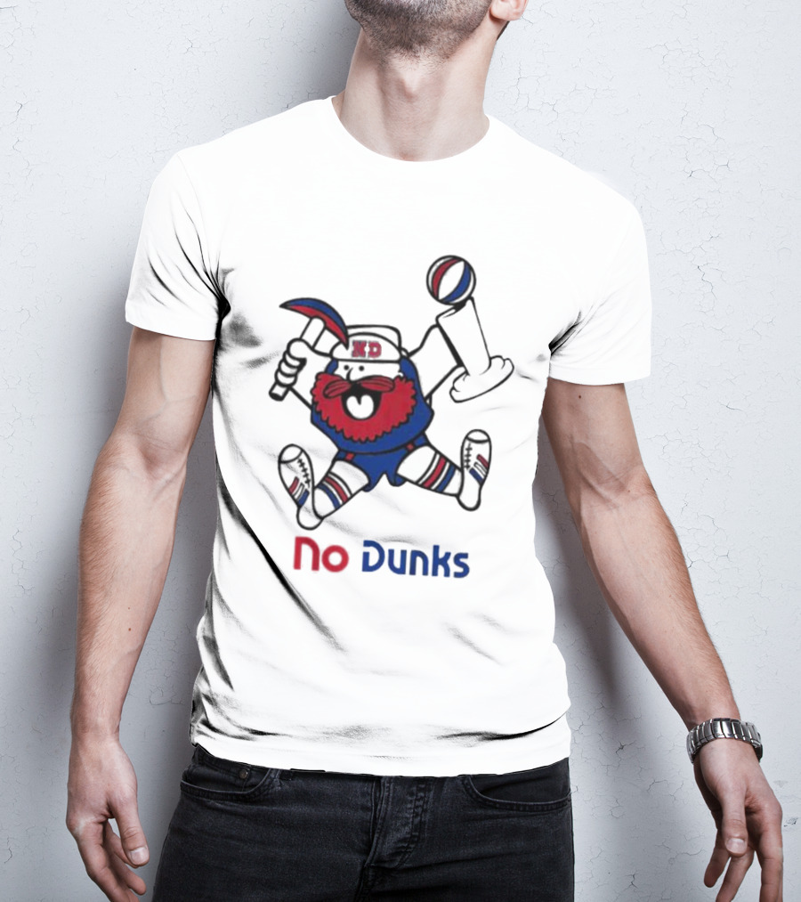 No Dunks Denver Man Mascot Basketball Trophy T-Shirt