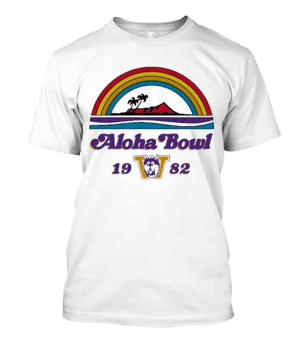 Aloha Bowl 1982 Washington Rainbow Island Vintage Ringer T-Shirt