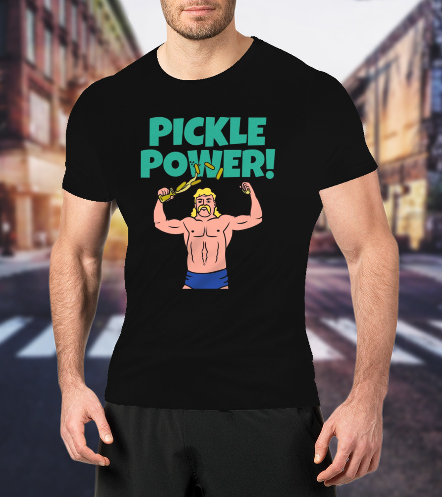 PICKLE POWER Strongman Warrior With Pickle Jar T-Shirt