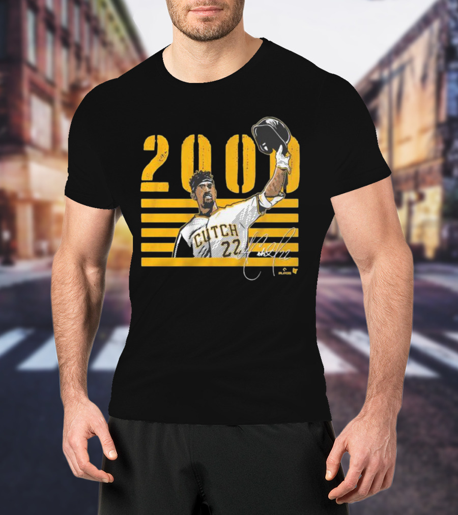 Pittsburgh Cutch 22 2000 Hits Celebration MLB Player T-Shirt