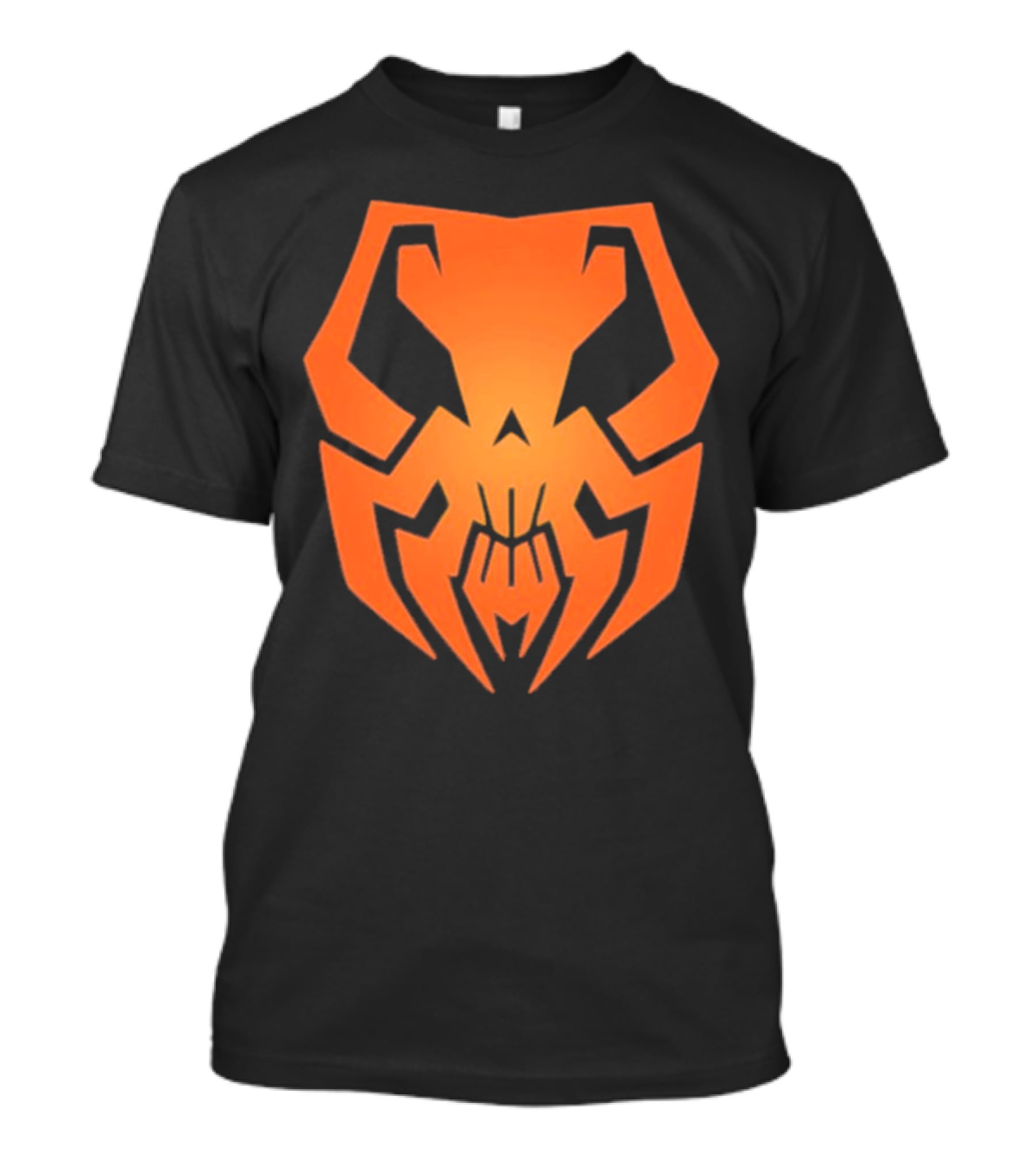 20xx Skull Hexadecimal Orange Robotic Face T-Shirt