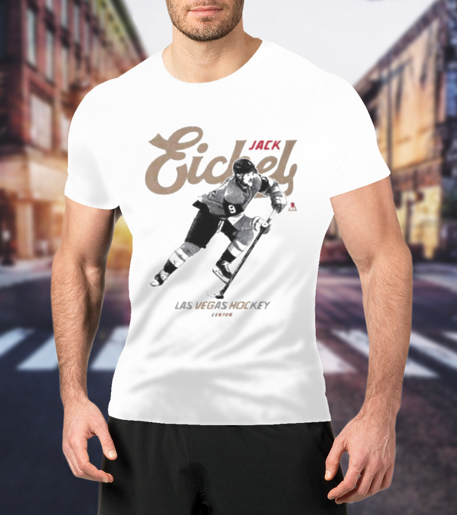 Jack Eichel Las Vegas Hockey Player Action T-Shirt