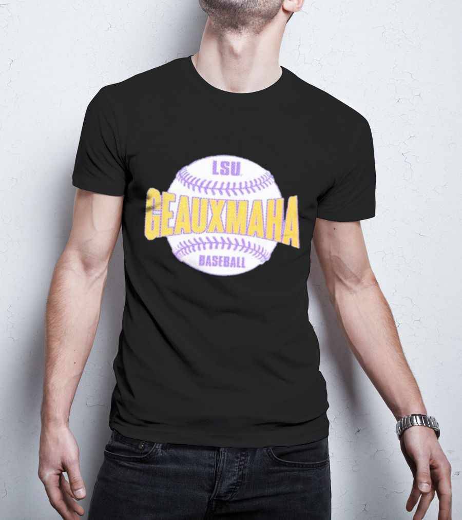 LSU Tigers GEAUXMAHA Baseball T-Shirt
