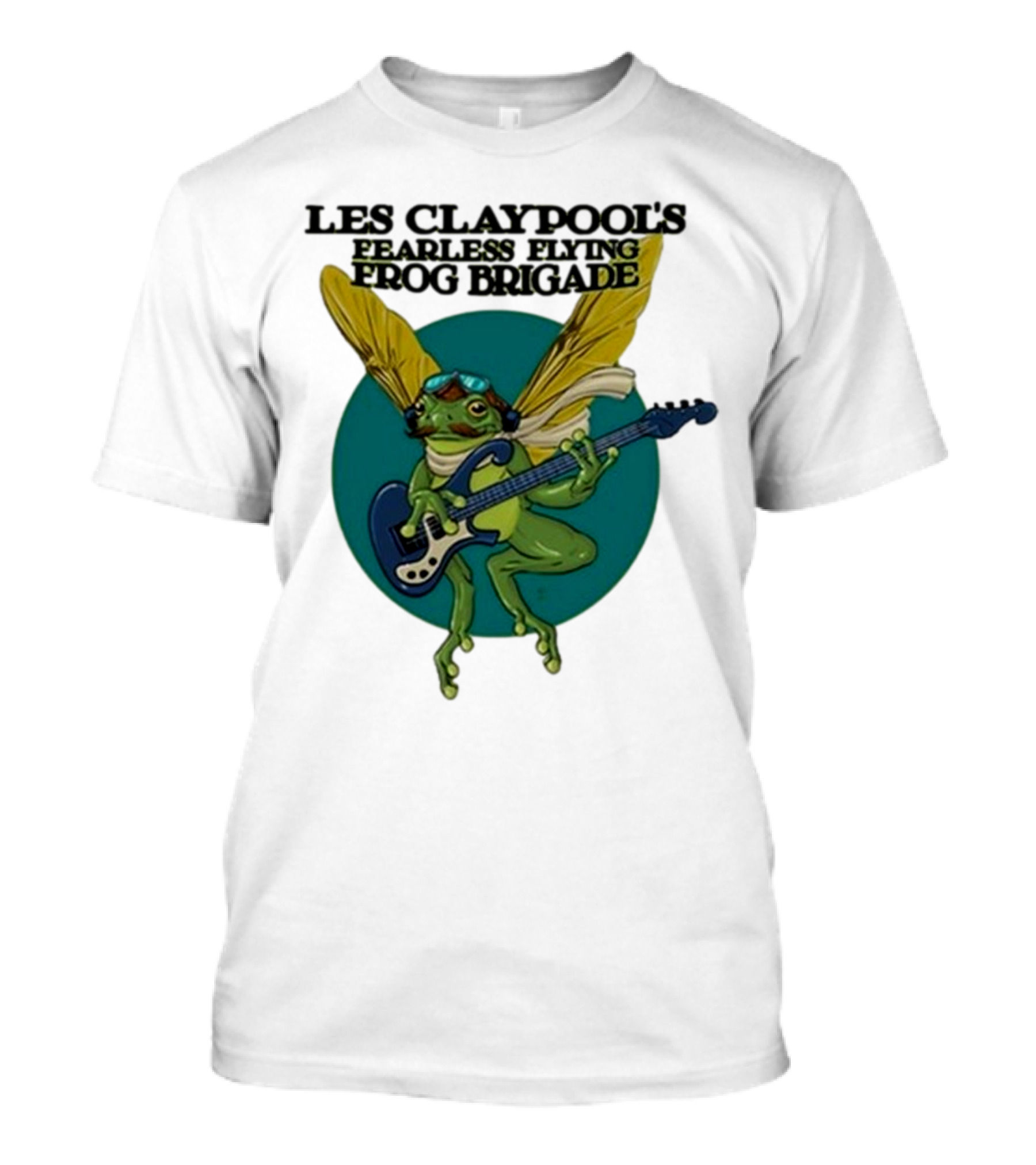 Les Claypool’s Fearless Flying Frog Brigade Flying Frog Playing Guitar T-Shirt
