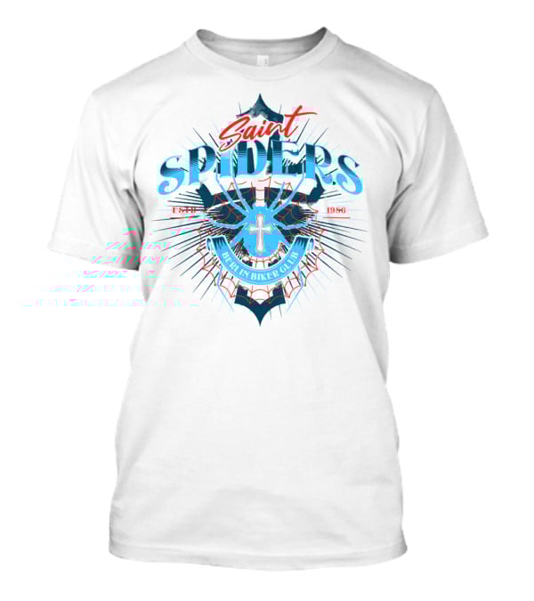 Saint Spiders Berlin Biker Club Estd 1986 Emblem T-Shirt