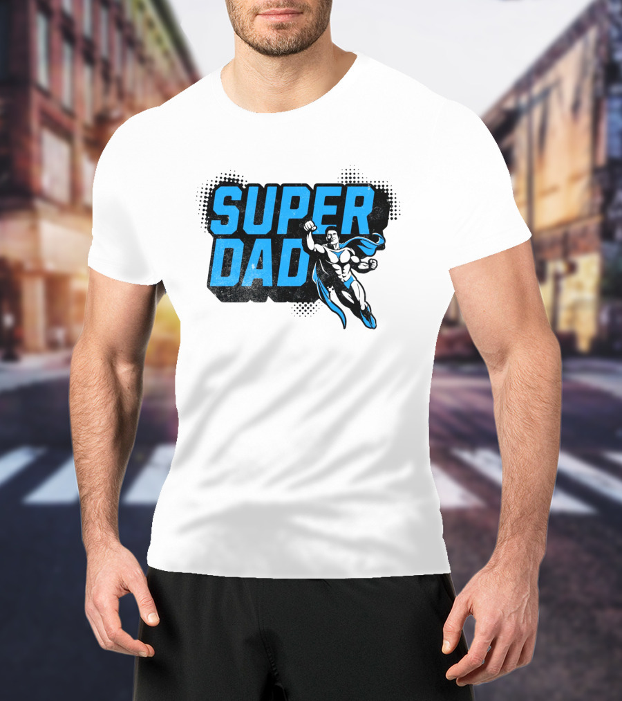 SUPER DAD Superhero Flying Father's Day Hero Gift T-Shirt