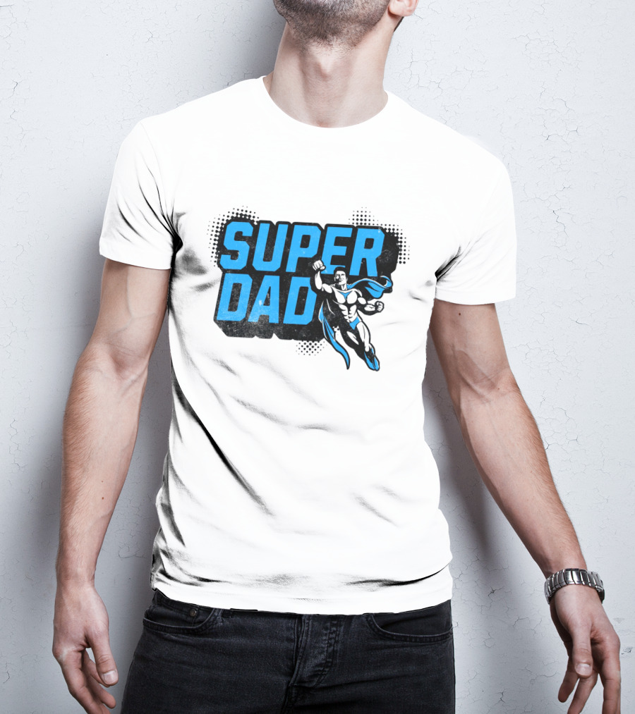 SUPER DAD Superhero Flying Father's Day Hero Gift T-Shirt