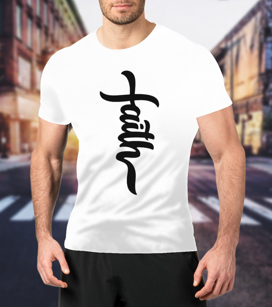 Faith Vertical Calligraphy T-Shirt