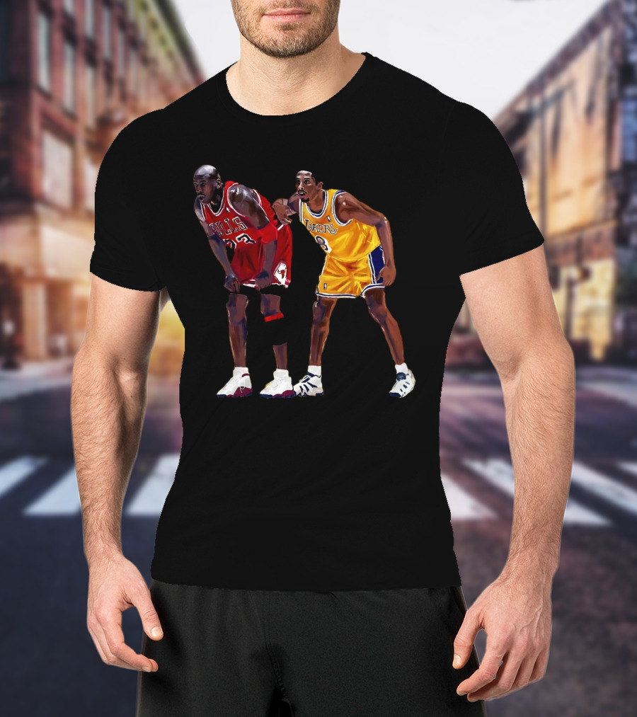 Bulls 23 Lakers 8 Iconic Basketball Legends T-Shirt