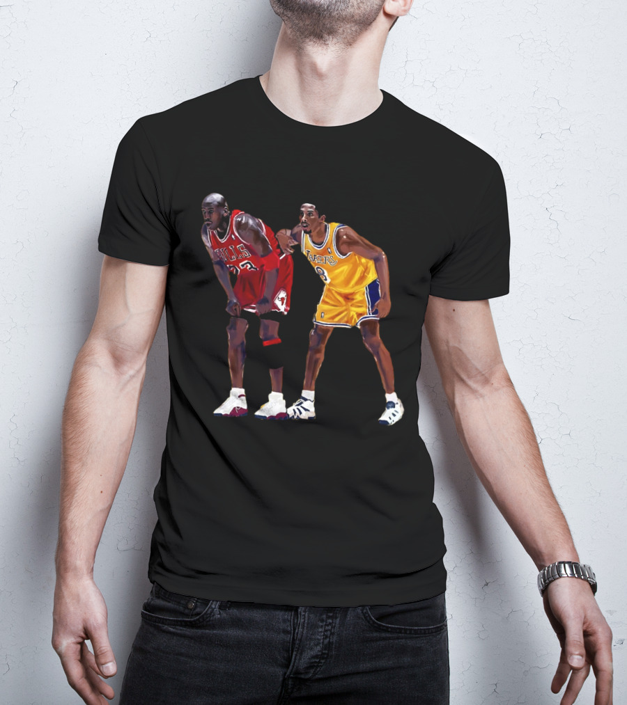 Bulls 23 Lakers 8 Iconic Basketball Legends T-Shirt