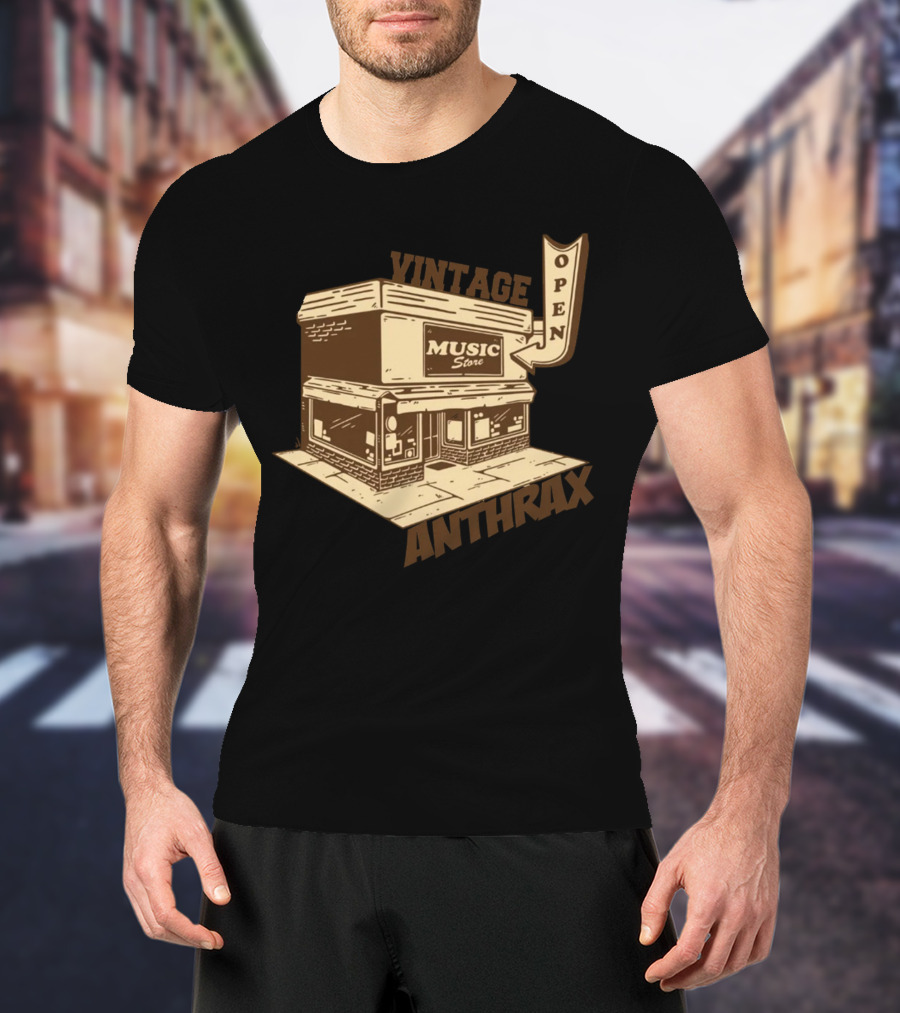 Vintage Music Store Open Anthrax T-Shirt