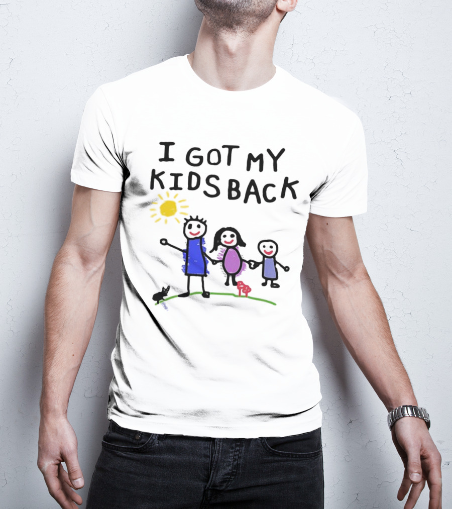 I Got My Kids Back Sun Family Drawing T-Shirt