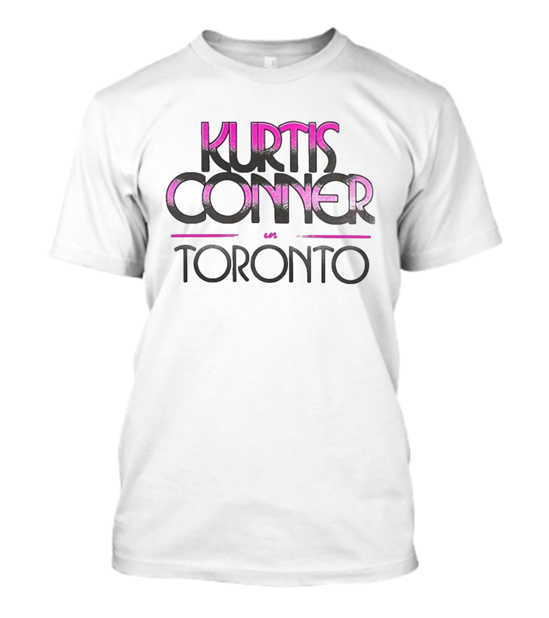 Kurtis Conner Toronto Pink And Grey Text T-Shirt