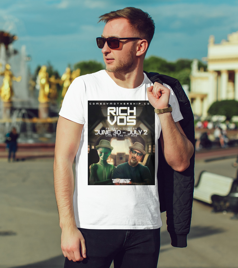 Rich Vos Comedy Mothership Live June 30 - July 2 Featuring Alien Fan Photo T-Shirt