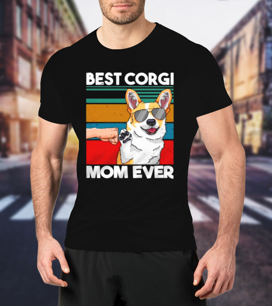 Best Corgi Mom Ever Dog Mom Fist Bump T-Shirt