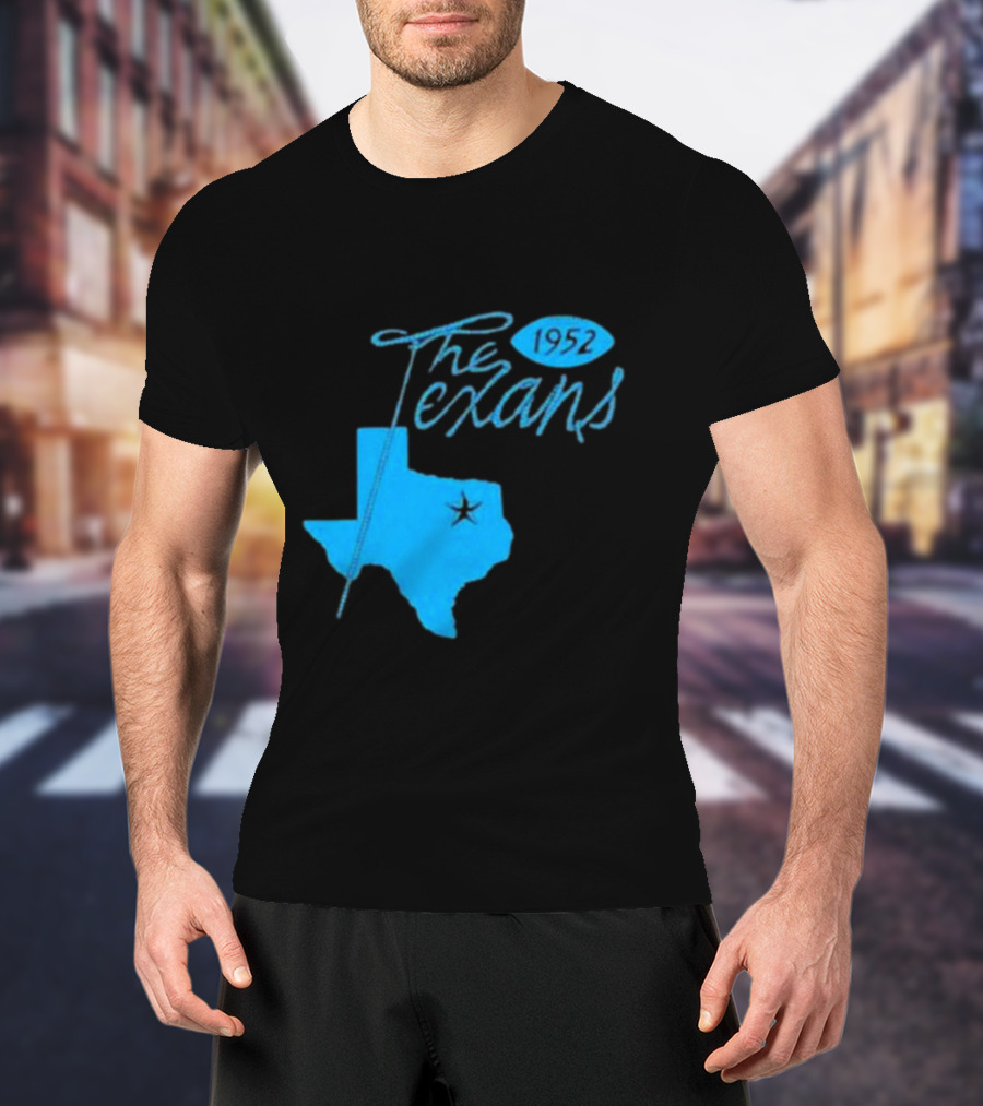 Dallas The Texans 1952 Texas Map Star T-Shirt