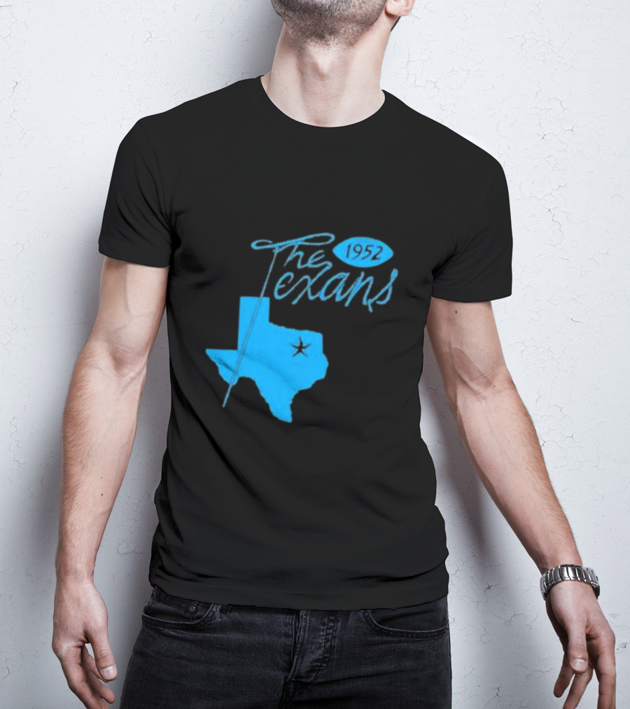 Dallas The Texans 1952 Texas Map Star T-Shirt