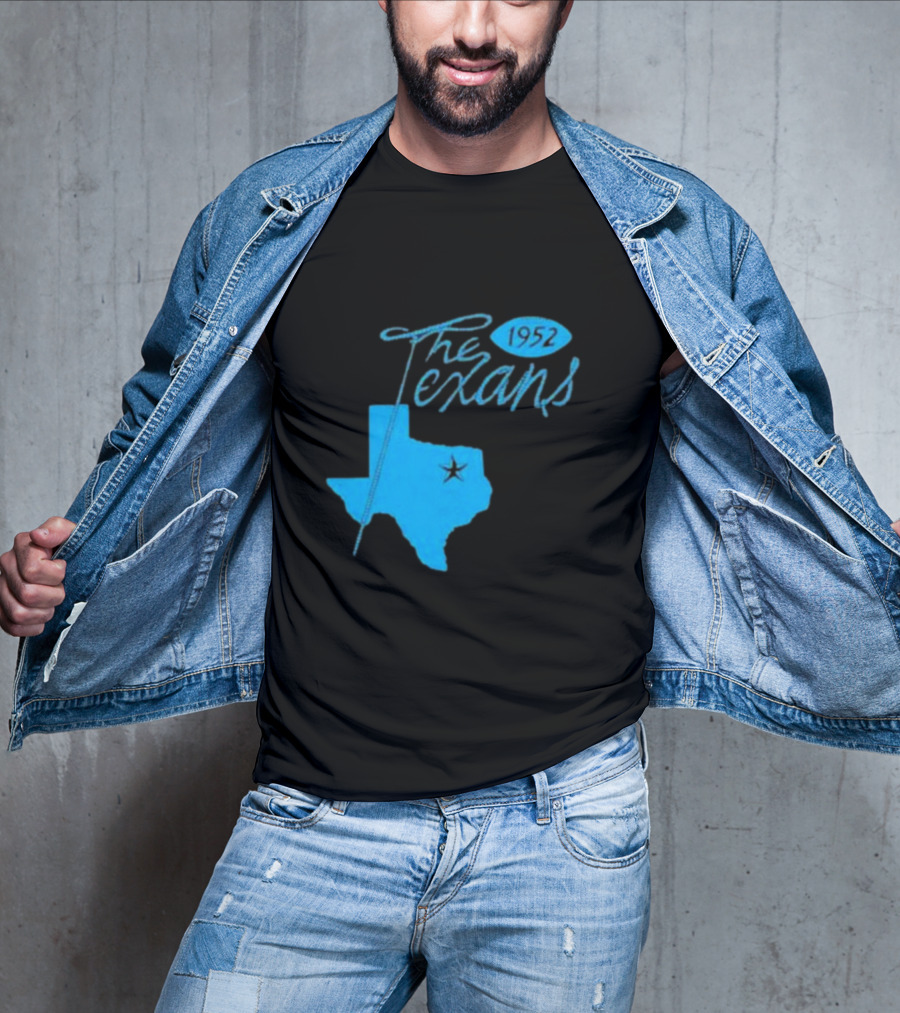 Dallas The Texans 1952 Texas Map Star T-Shirt