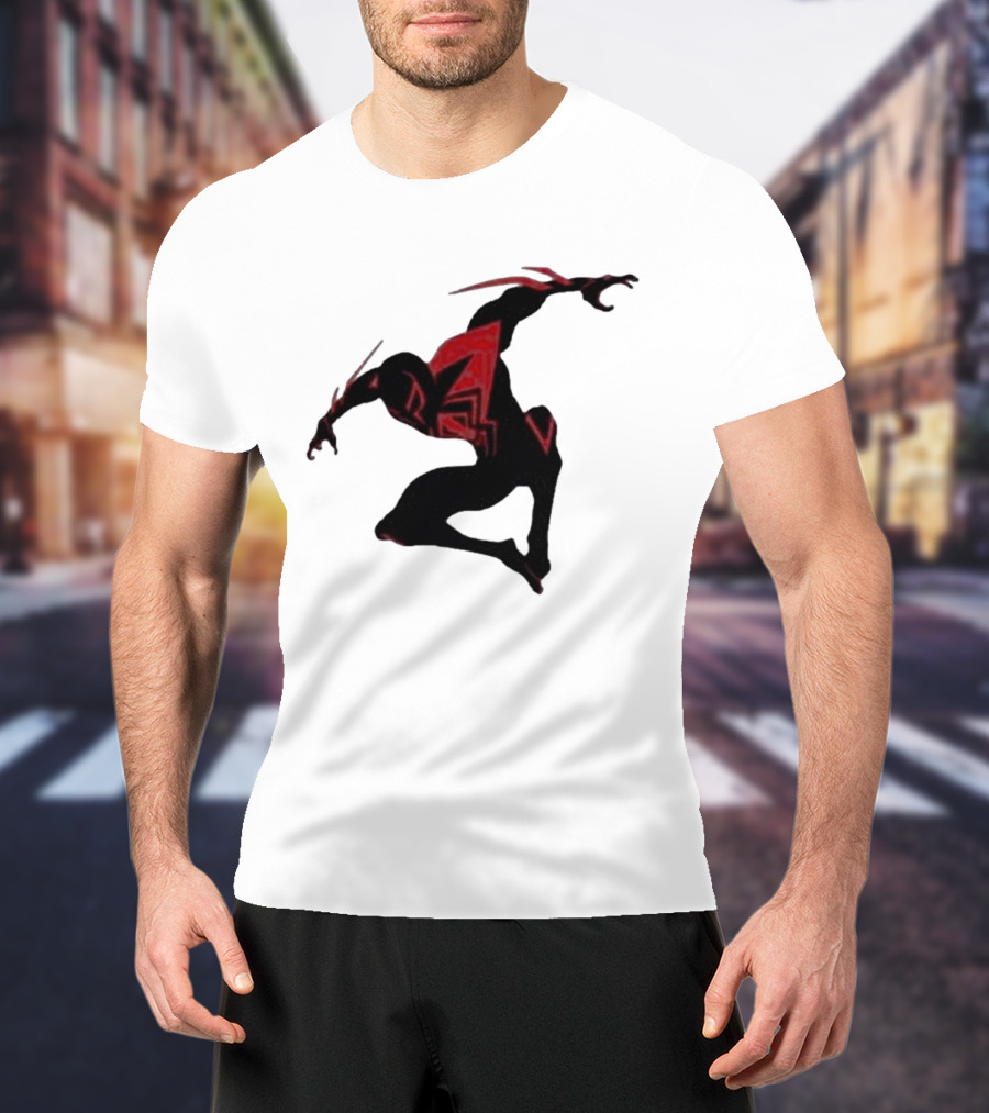 SharkRobot Synthetic Spider Variant Red And Black T-Shirt
